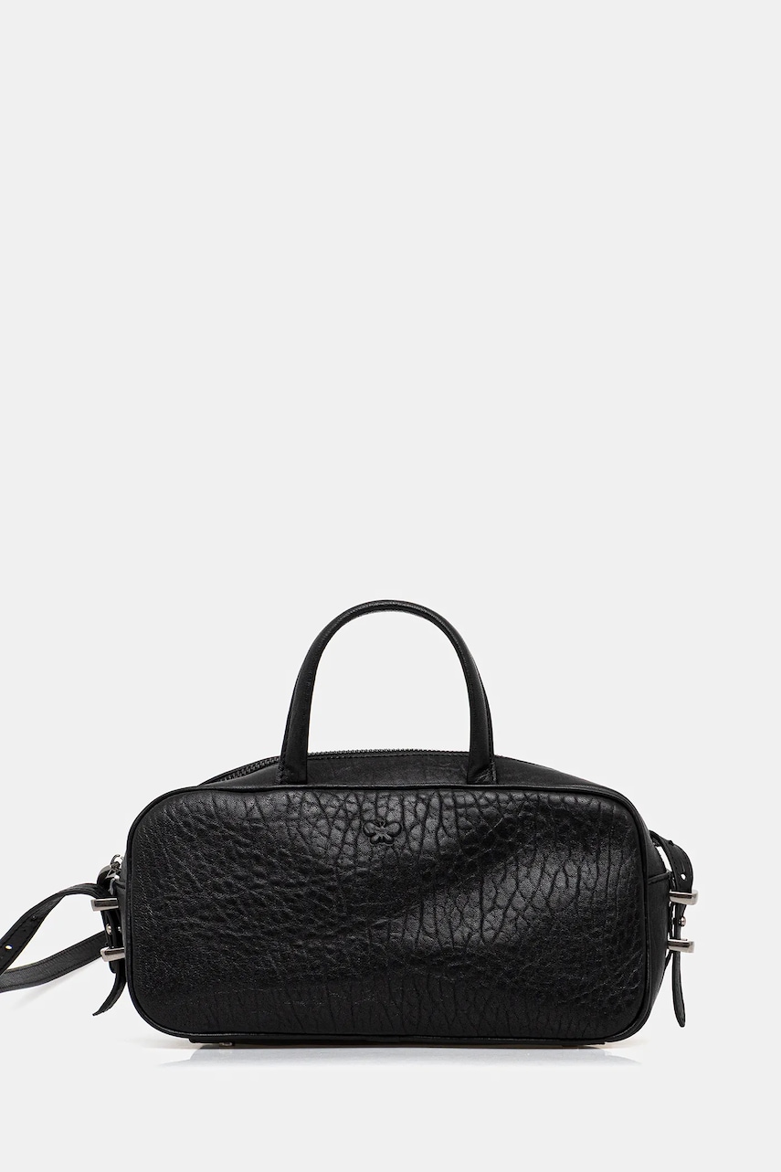 Levně Kožená kabelka Weekend Max Mara TUNDRA černá barva, 2525516095600