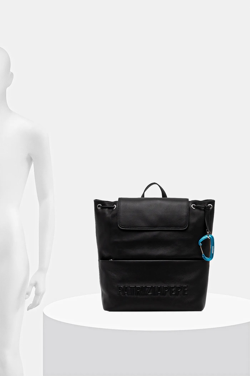 Δερμάτινο σακίδιο Patrizia Pepe χρώμα: μαύρο, 2B0141 L113 φωτογραφία