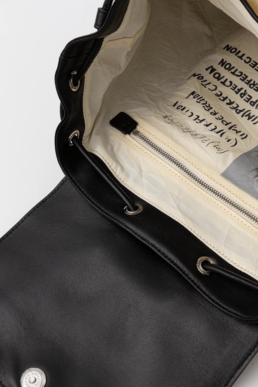 Δερμάτινο σακίδιο Patrizia Pepe χρώμα: μαύρο, 2B0141 L113 φωτογραφία