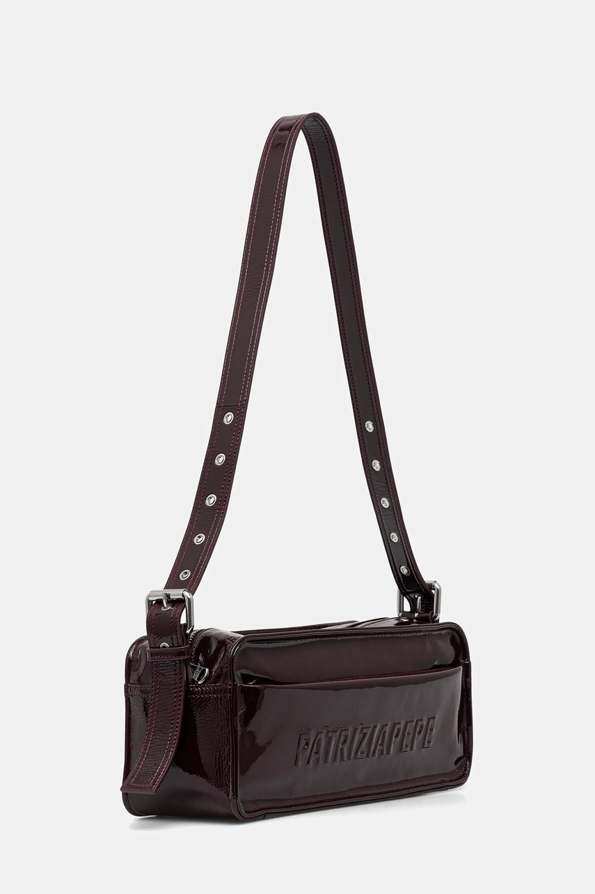 Кожаная сумочка Patrizia Pepe цвет бордовый 2B0148 L170