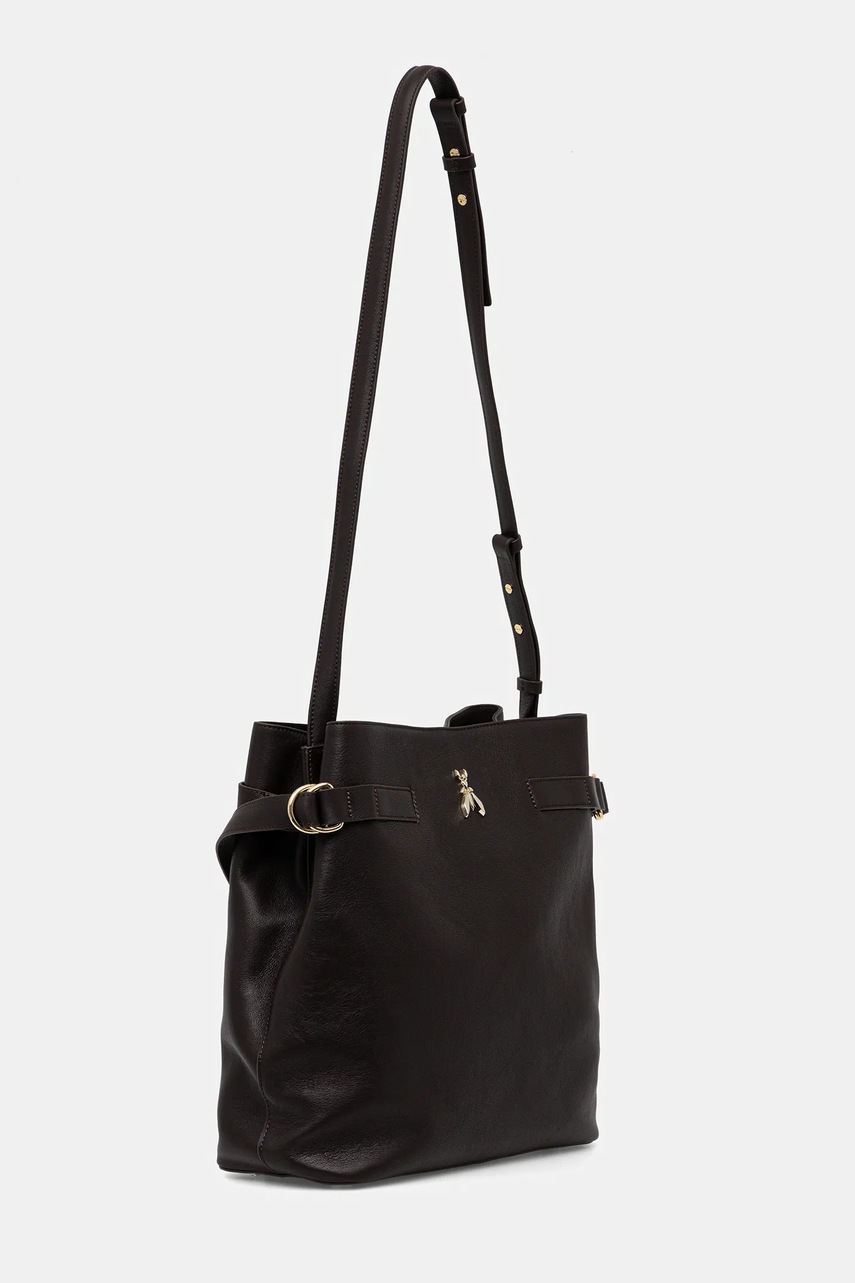 Кожаная сумочка Patrizia Pepe цвет коричневый 2B0150 L162