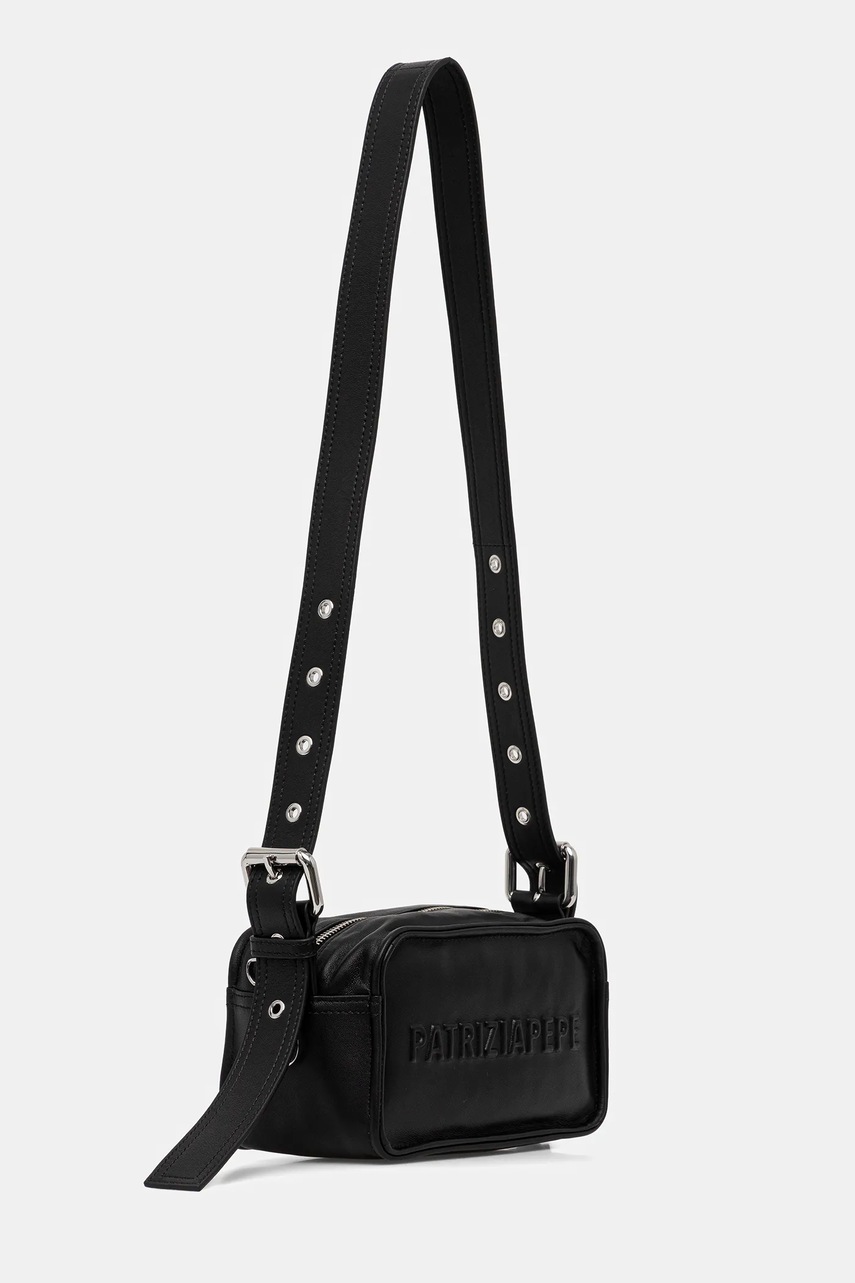 Кожаная сумочка Patrizia Pepe цвет чёрный 2B0153 L113 Кожаная сумочка Patrizia Pepe цвет чёрный 2B0153 L113