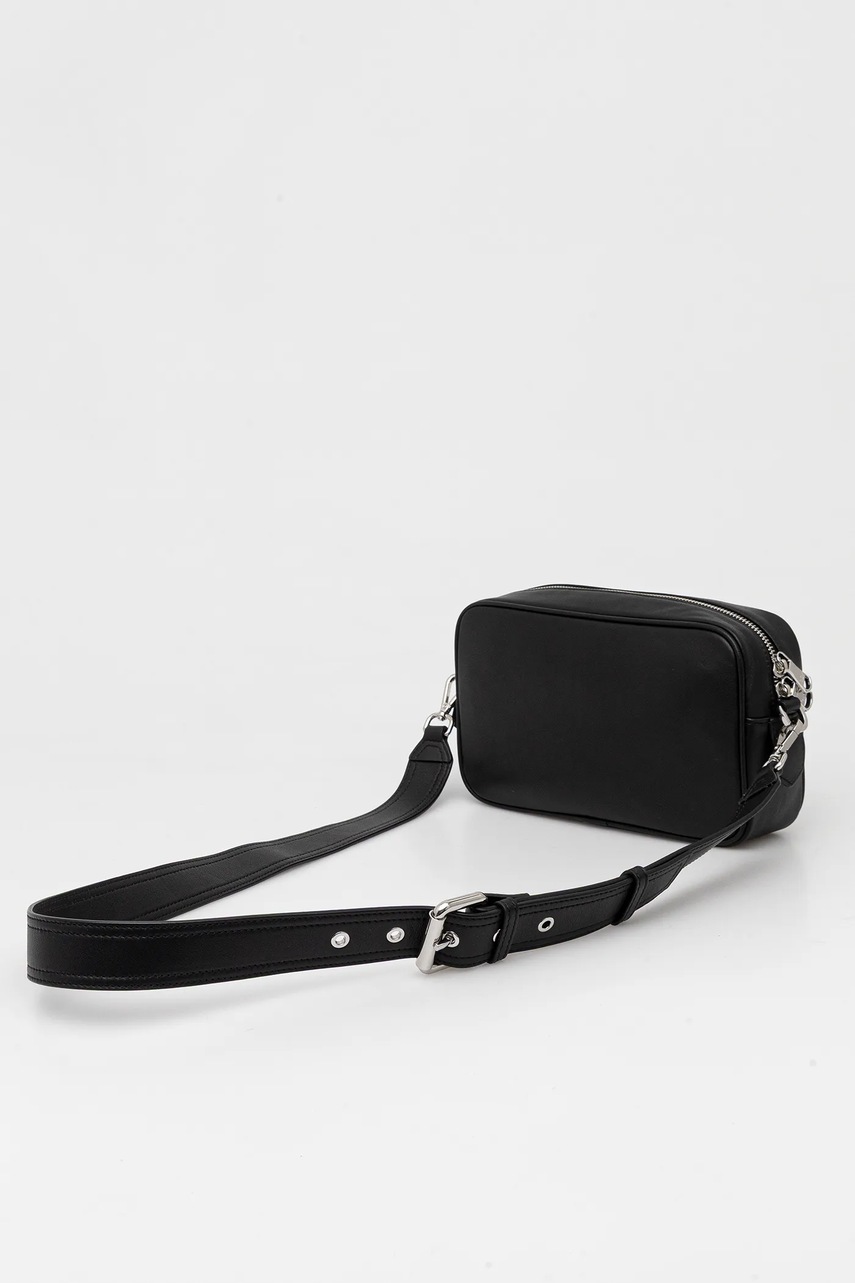 Δερμάτινη τσάντα Patrizia Pepe χρώμα: μαύρο, 8B0254 L113 φωτογραφία