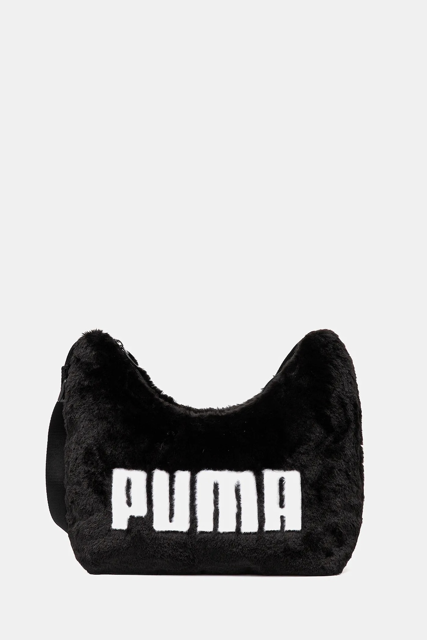 Puma geantă Up Faux Fur culoarea negru, 91869