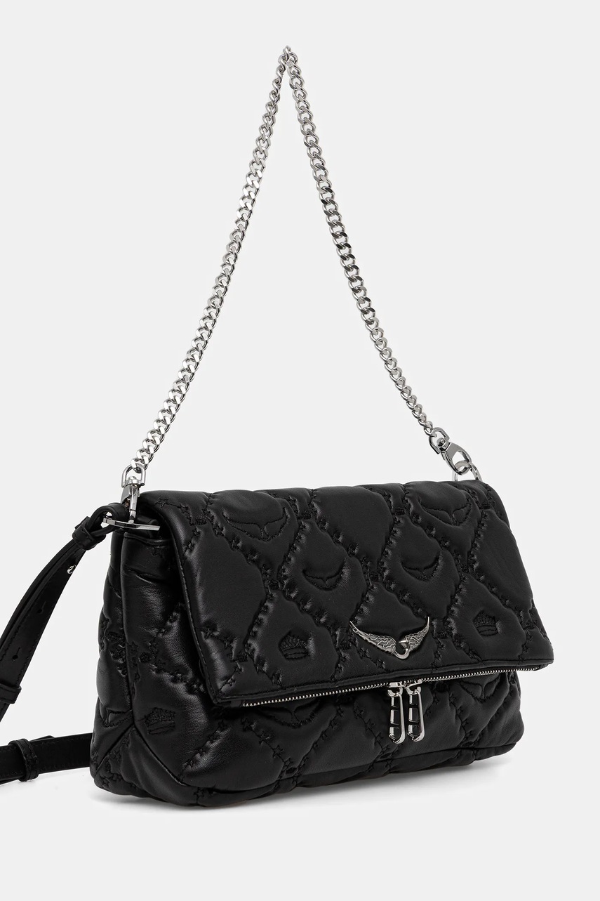 Кожаная сумочка ZADIG&VOLTAIRE цвет чёрный LWBA04058