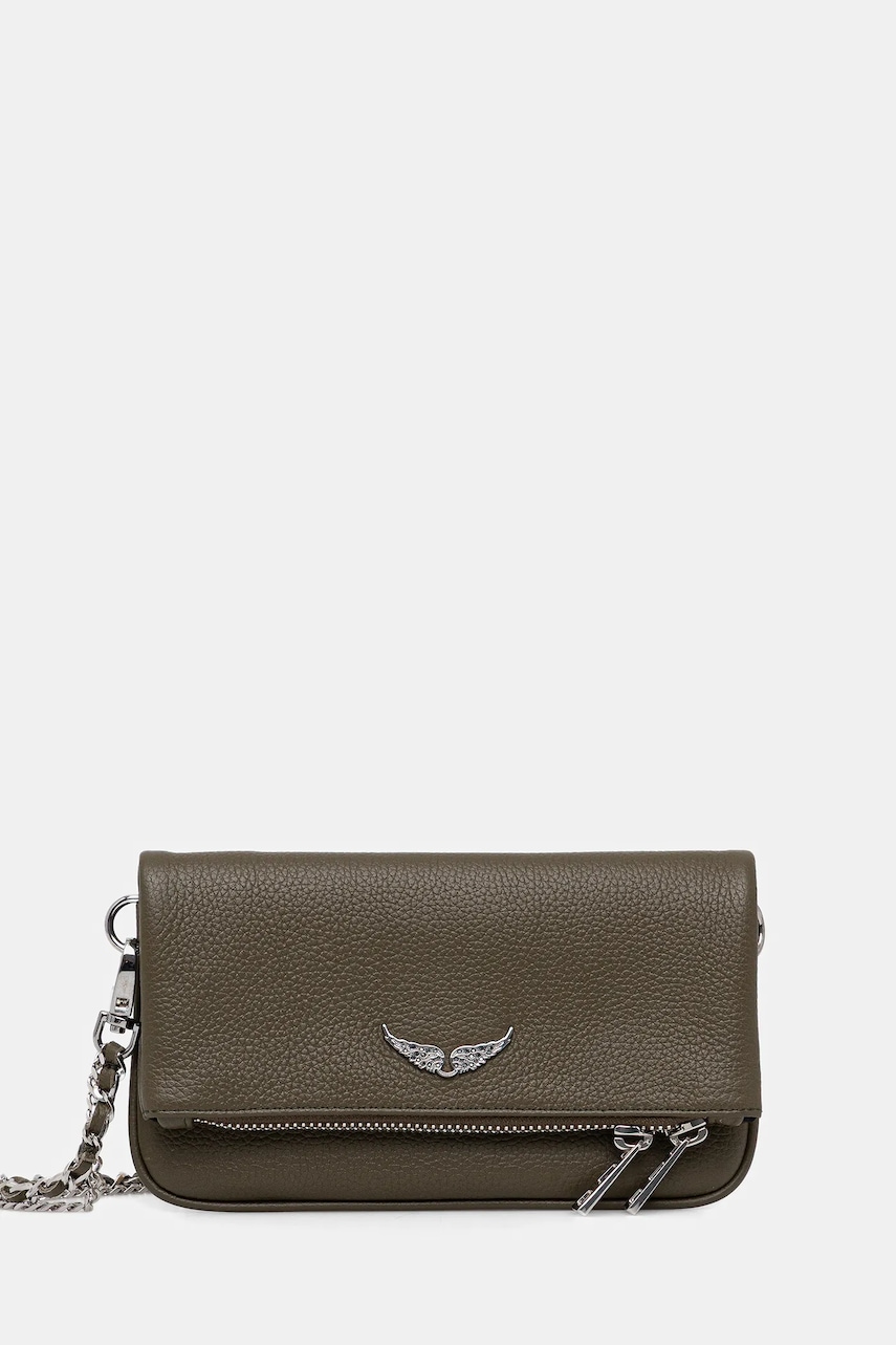 ZADIG&VOLTAIRE poșetă de piele culoarea verde, LWBA03975