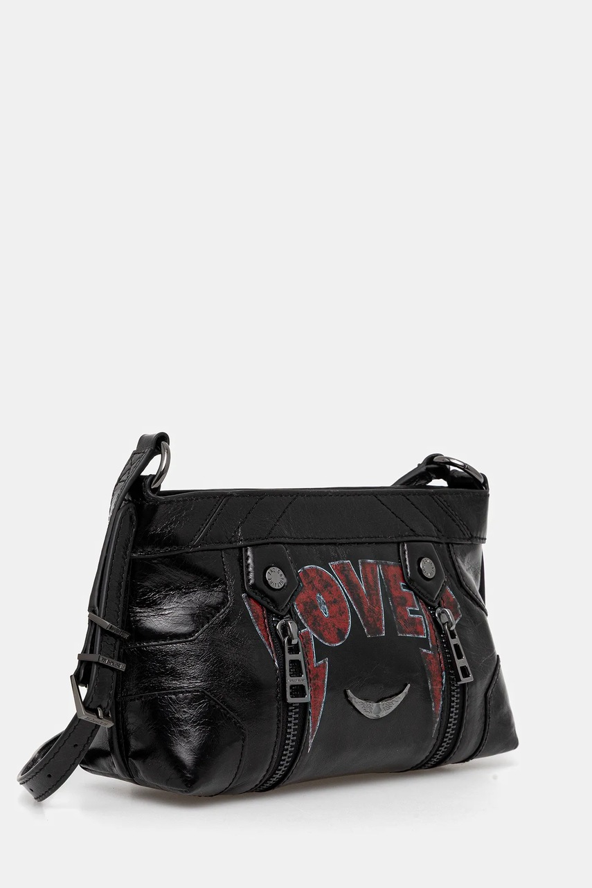 Кожаная сумочка ZADIG&VOLTAIRE цвет чёрный LWBA03951 Кожаная сумочка ZADIG&VOLTAIRE цвет чёрный LWBA03951
