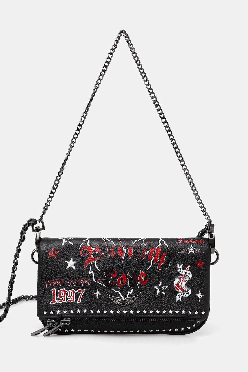 ZADIG&VOLTAIRE poșetă de piele culoarea negru, LWBA04040