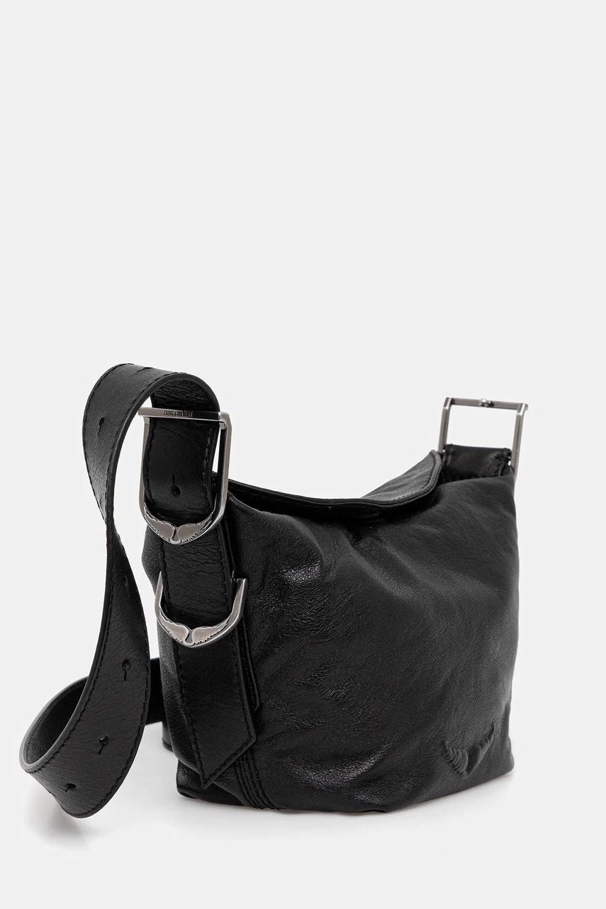 Кожаная сумочка ZADIG&VOLTAIRE цвет чёрный LWBA03854 Кожаная сумочка ZADIG&VOLTAIRE цвет чёрный LWBA03854