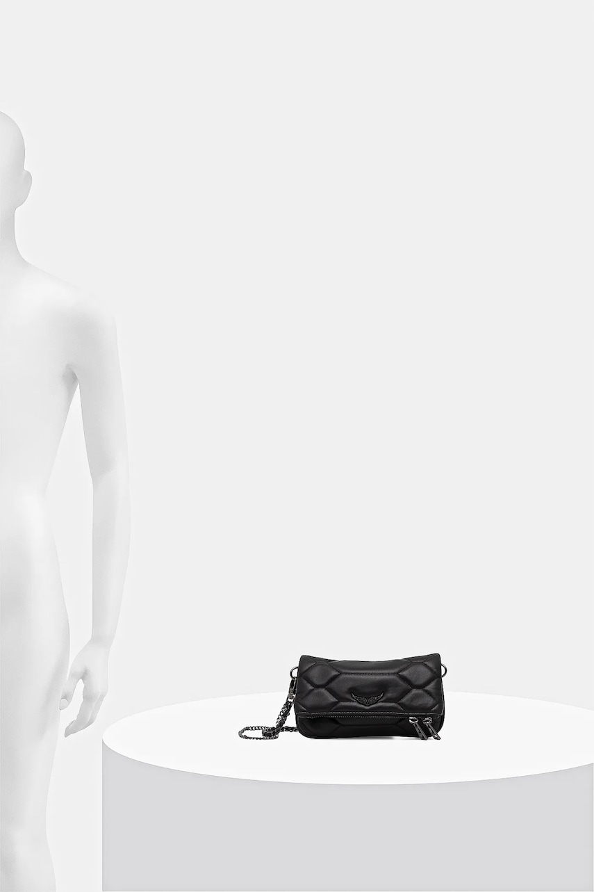 Δερμάτινη τσάντα ZADIG&VOLTAIRE χρώμα: μαύρο, LWBA03974 φωτογραφία