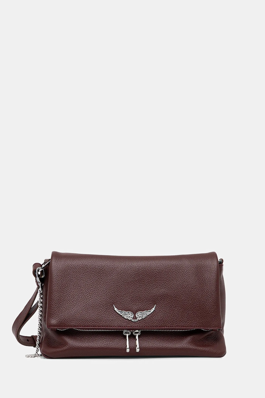 ZADIG&VOLTAIRE poșetă de piele culoarea bordo, LWBA04125