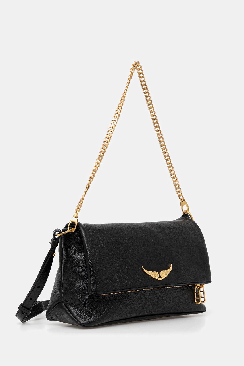 Кожаная сумочка ZADIG&VOLTAIRE цвет чёрный LWBA04125