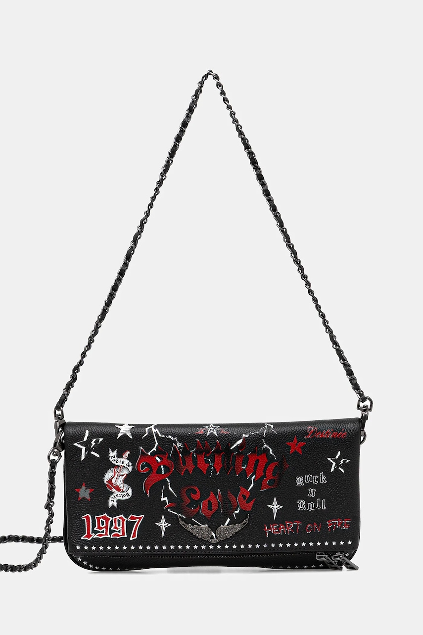 ZADIG&VOLTAIRE poșetă de piele culoarea negru, LWBA04029