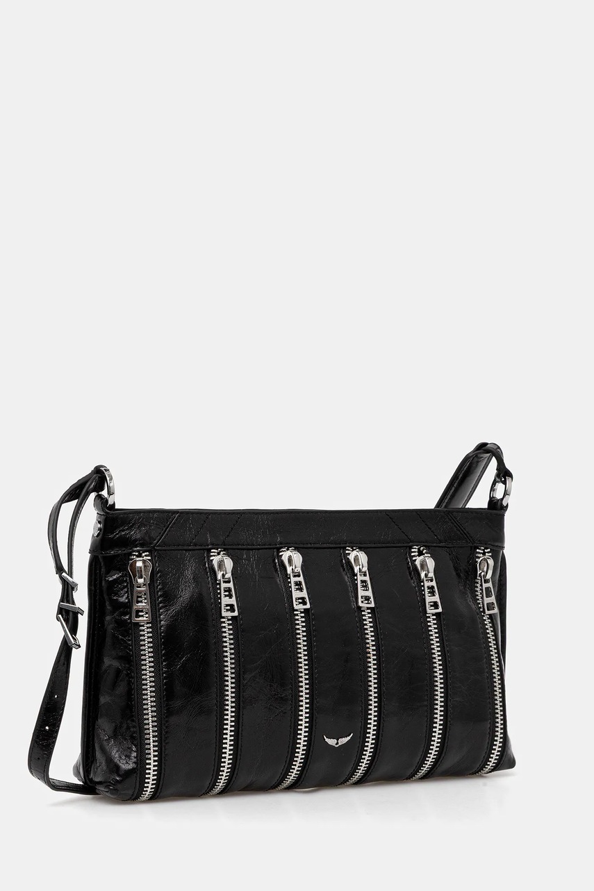 Кожаная сумочка ZADIG&VOLTAIRE цвет чёрный LWBA03952 Кожаная сумочка ZADIG&VOLTAIRE цвет чёрный LWBA03952