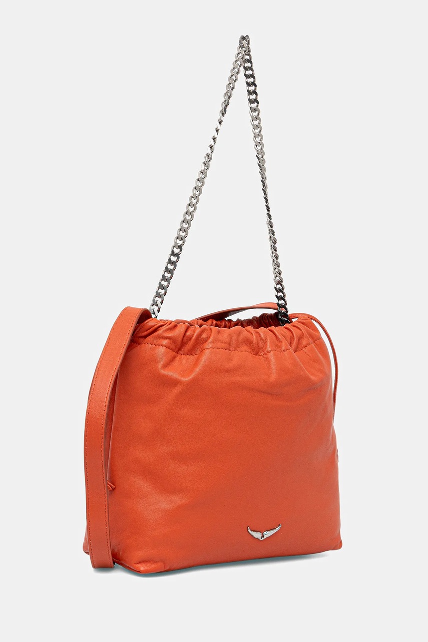 Кожаная сумочка ZADIG&VOLTAIRE цвет оранжевый LWBA04016