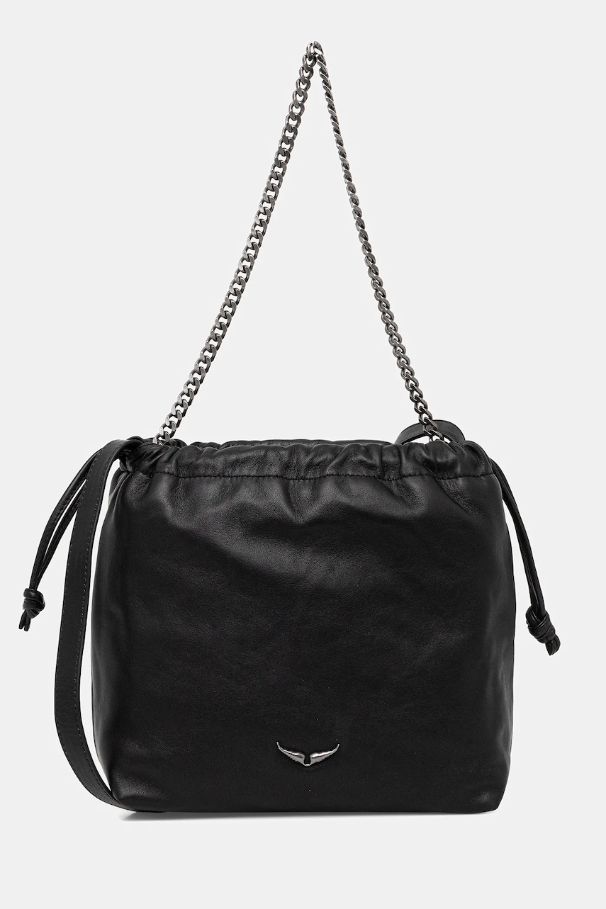 ZADIG&VOLTAIRE poșetă de piele culoarea negru, LWBA04016