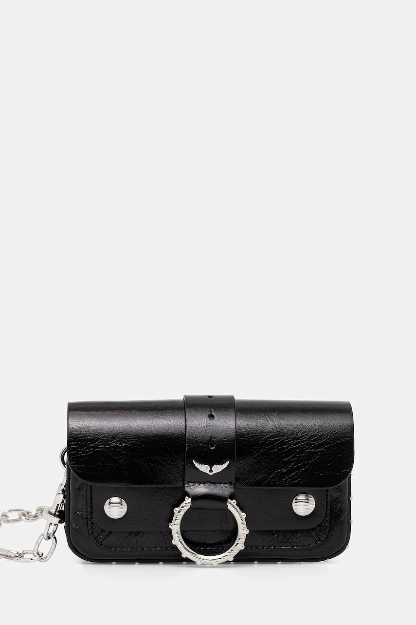 ZADIG&VOLTAIRE poșetă de piele culoarea negru, LWBA03910