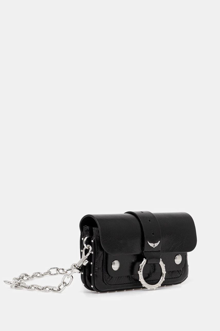 Кожаная сумочка ZADIG&VOLTAIRE цвет чёрный LWBA03910 Кожаная сумочка ZADIG&VOLTAIRE цвет чёрный LWBA03910