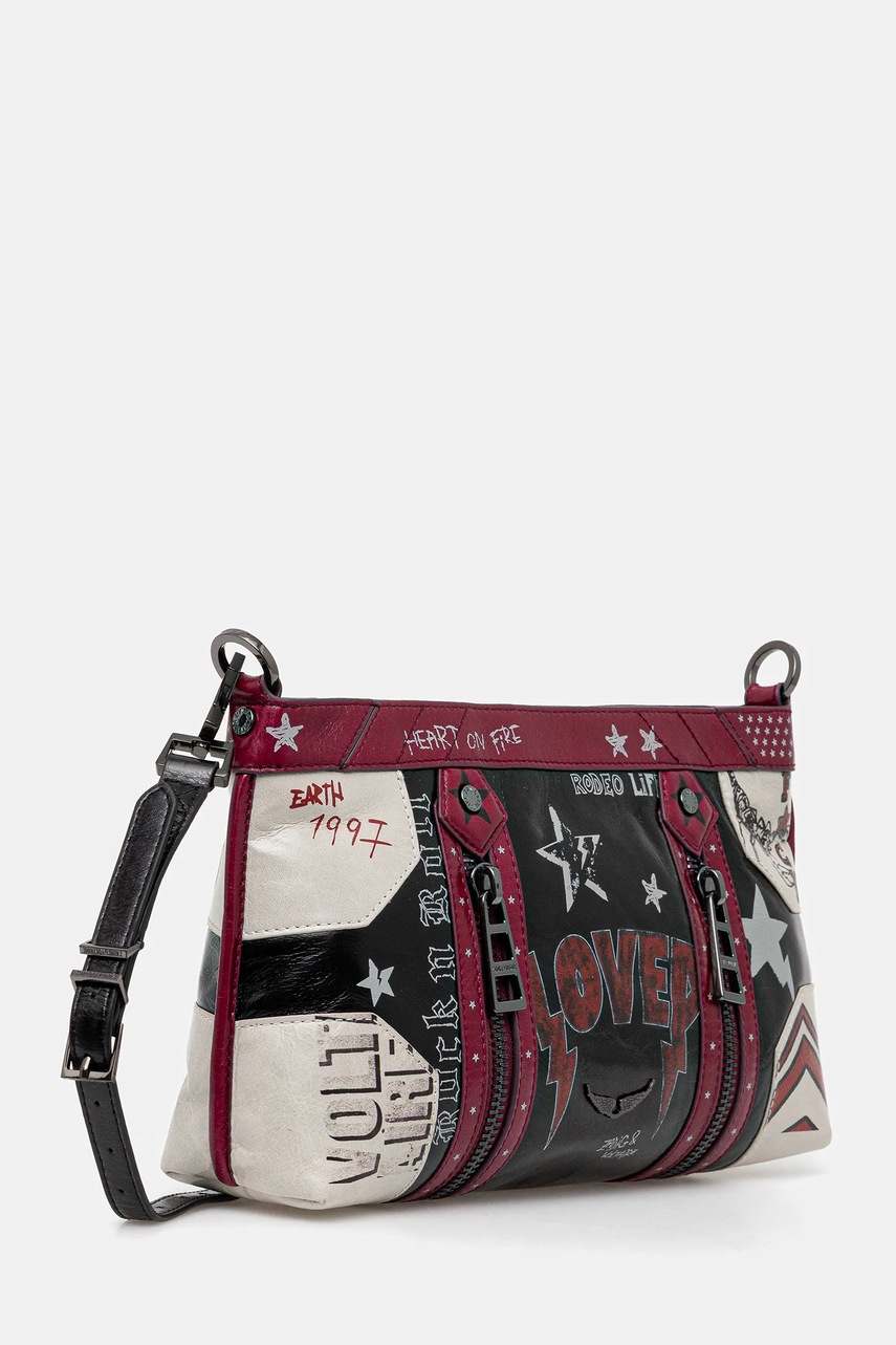 Кожаная сумочка ZADIG&VOLTAIRE цвет чёрный LWBA03948 Кожаная сумочка ZADIG&VOLTAIRE цвет чёрный LWBA03948