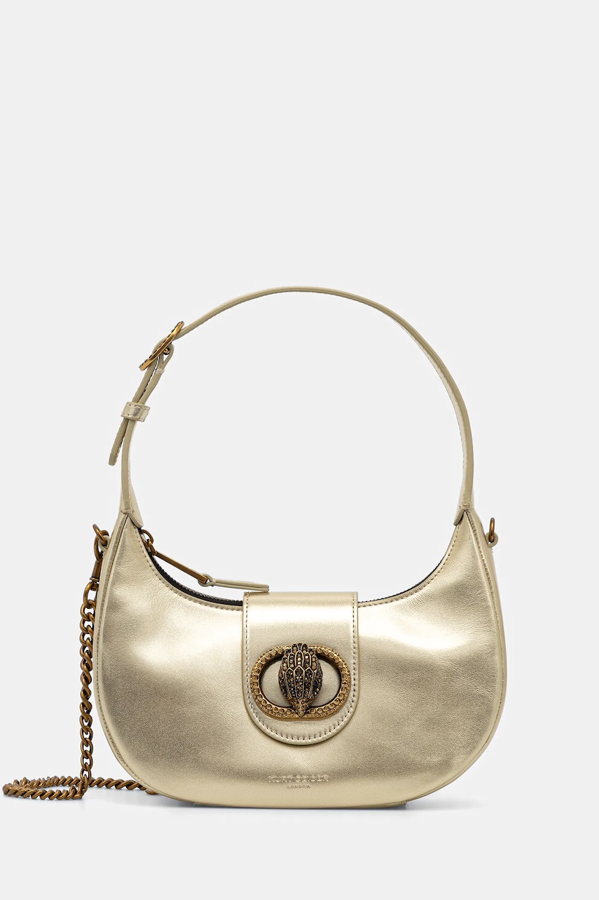 Kurt Geiger London geantă de piele culoarea auriu, 3601161109