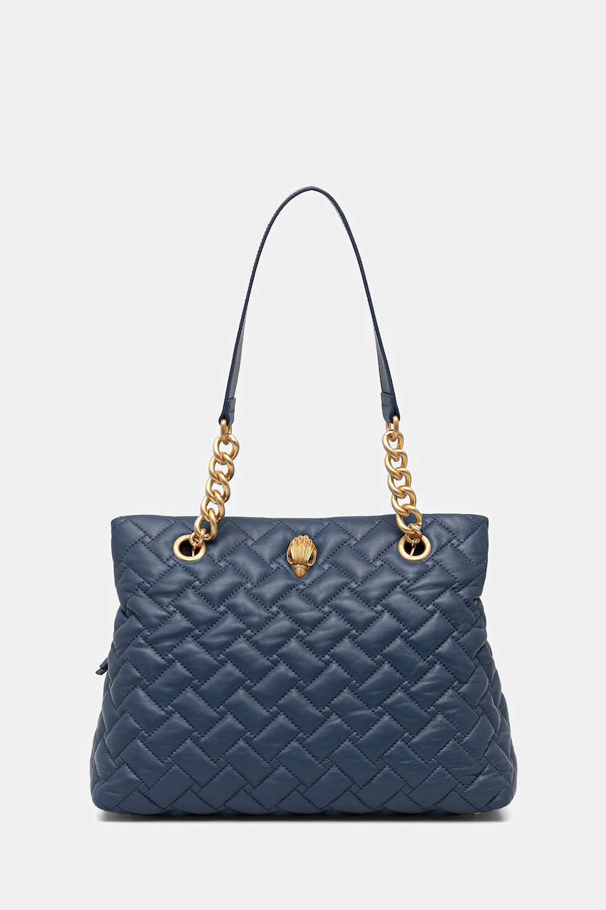 Kurt Geiger London geantă de piele KENSINGTON culoarea albastru marin, 2054989109