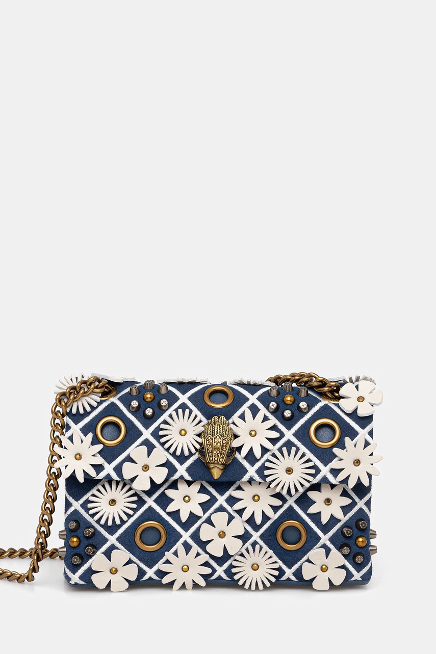 Kurt Geiger London geantă de piele KENSINGTON culoarea albastru marin, 4696186109