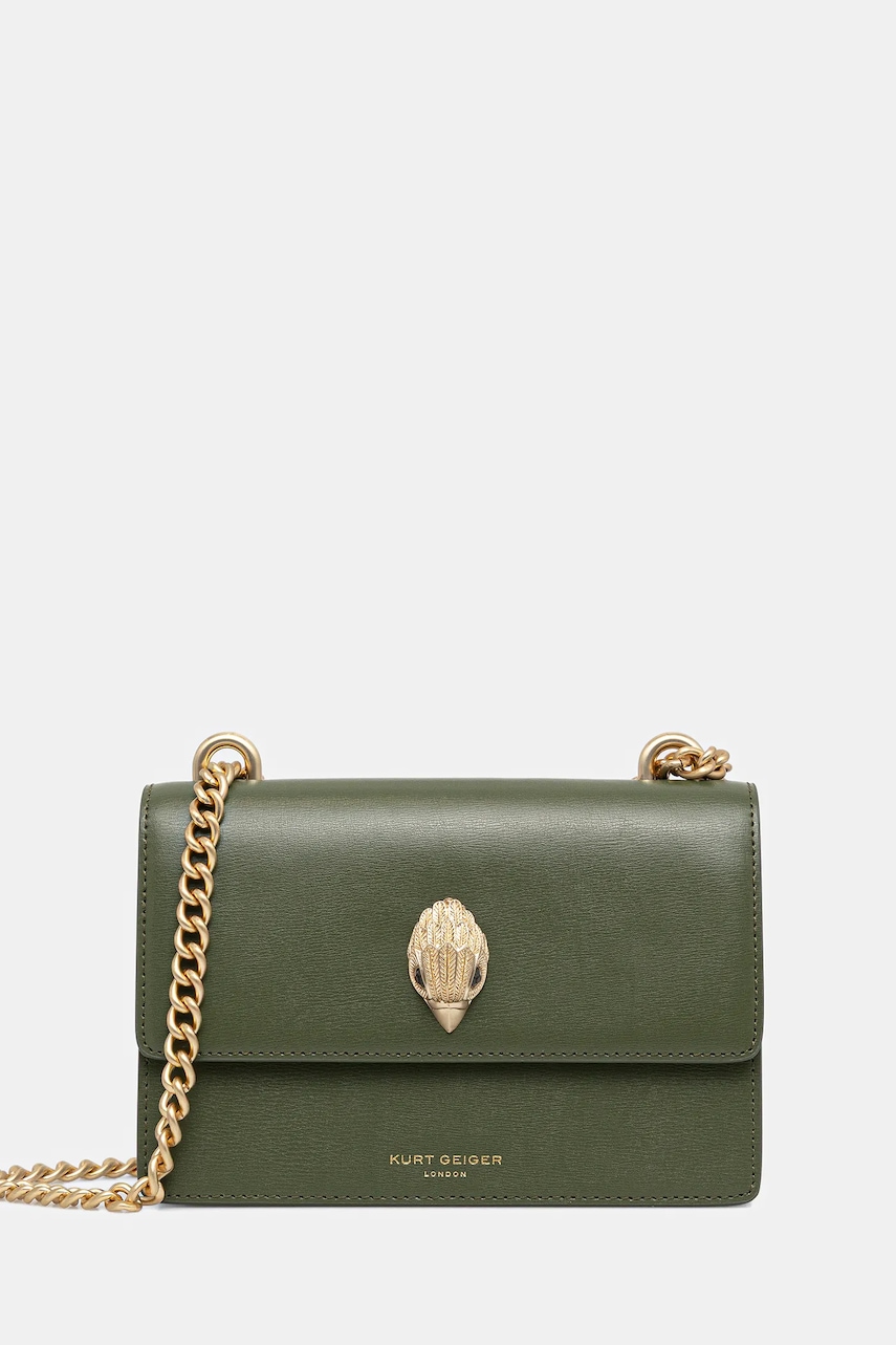 Kurt Geiger London poșetă de piele SHOREDITCH culoarea verde, 3536275109