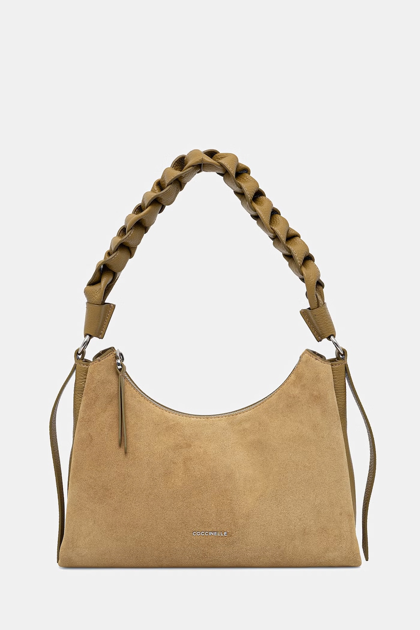 Coccinelle geantă de mână din piele întoarsă BOHEME SUEDE BIMATERIAL