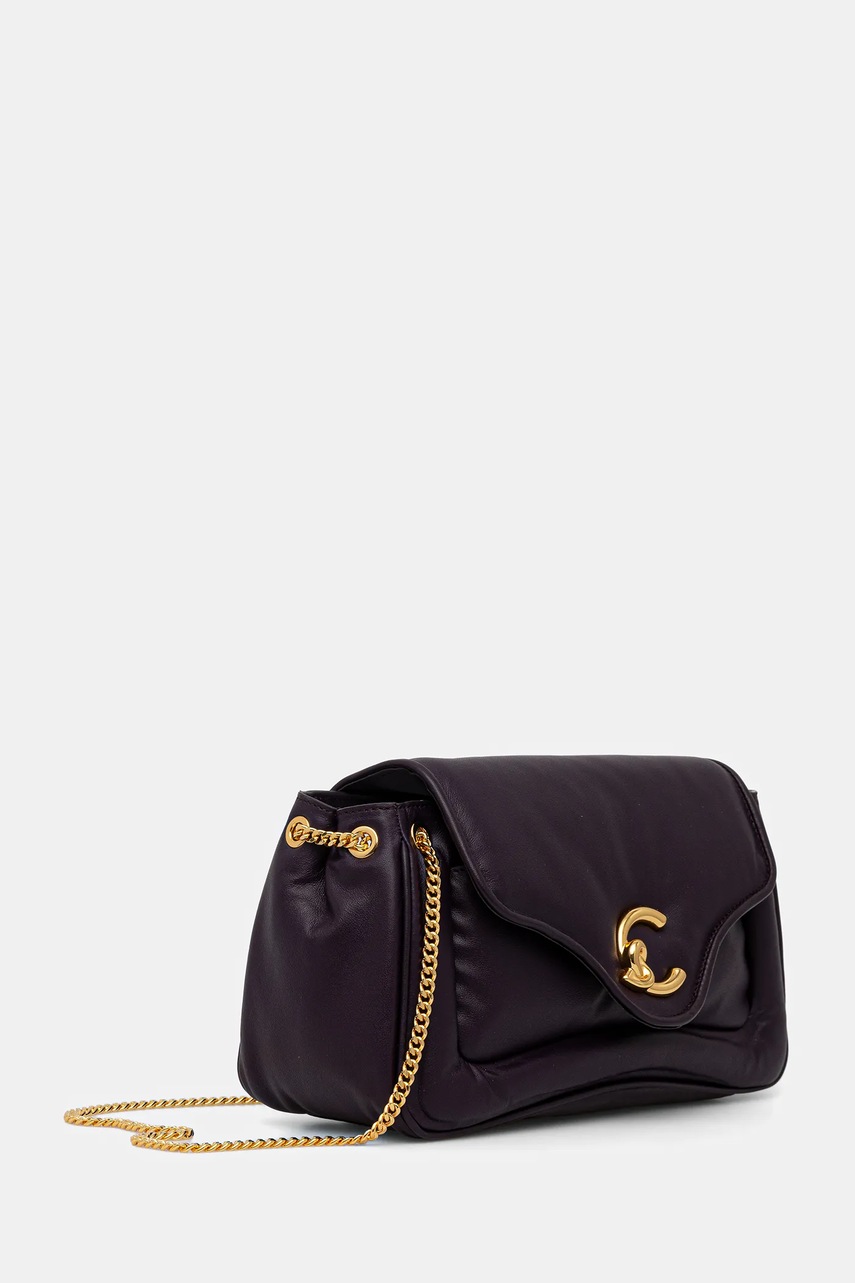 Δερμάτινη τσάντα Coccinelle COCCINELLE C-ME FLUFFY χρώμα: μαύρο, E1.SUE.12.01.01 φωτογραφία