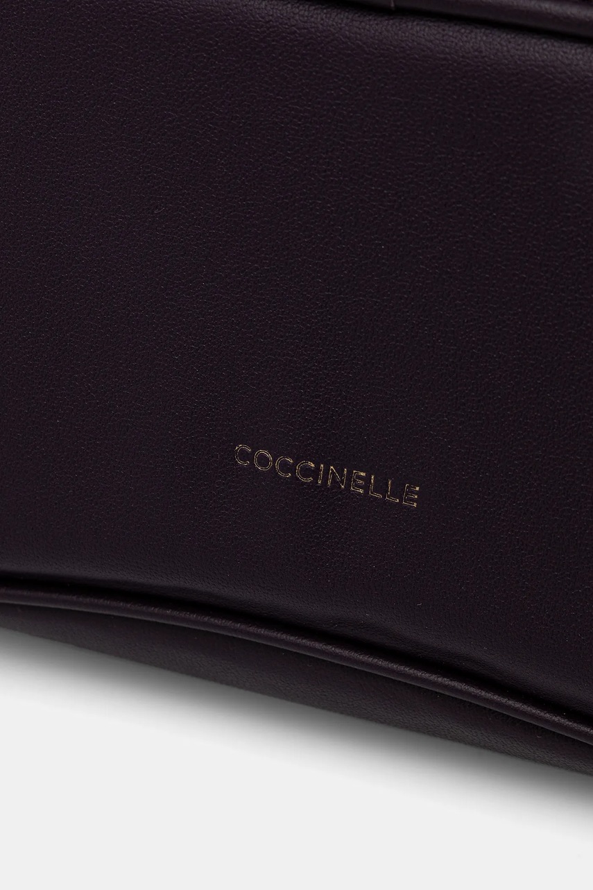 Δερμάτινη τσάντα Coccinelle COCCINELLE C-ME FLUFFY χρώμα: μαύρο, E1.SUE.12.01.01 φωτογραφία