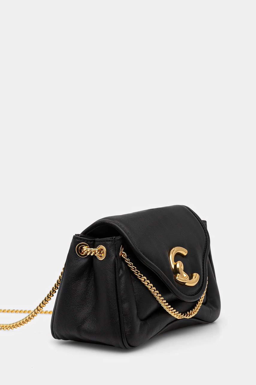 Δερμάτινη τσάντα Coccinelle COCCINELLE C-ME FLUFFY χρώμα: μαύρο, E1.SUE.12.02.01 φωτογραφία