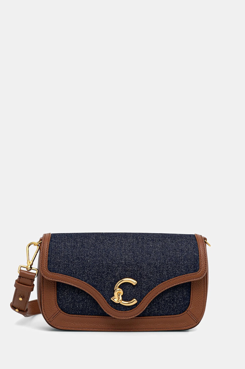 Coccinelle poșetă COCCINELLE C-ME DENIM culoarea bleumarin, E1.T1Q.12.03.01