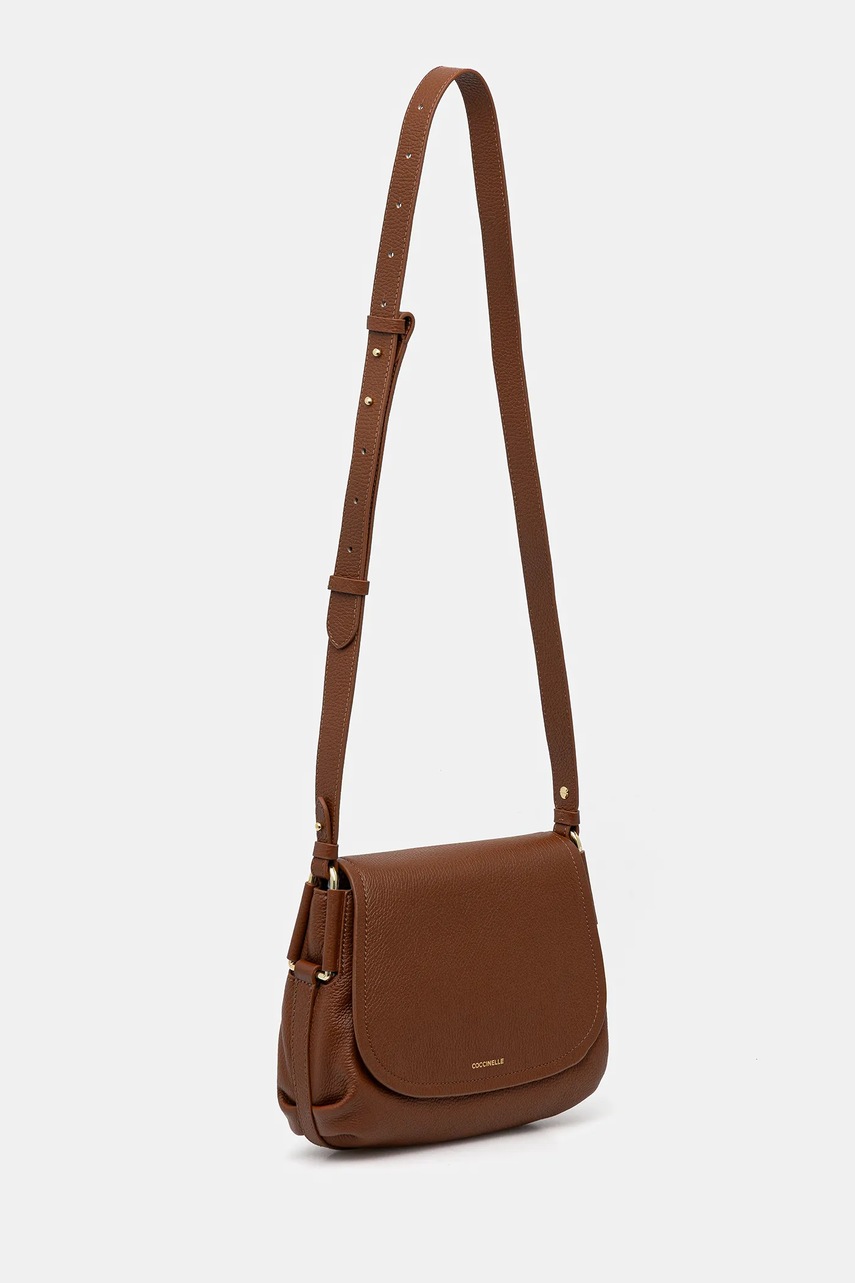 Δερμάτινη τσάντα Coccinelle REBEKKA χρώμα: μαύρο, E1.T95.15.02.01 φωτογραφία