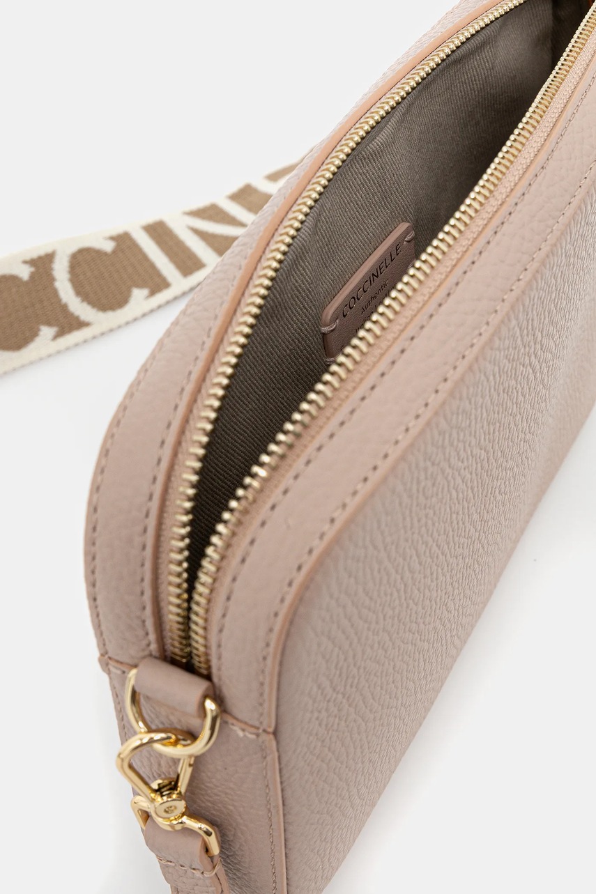 Δερμάτινη τσάντα Coccinelle TEBE χρώμα: ροζ, E5.MN5.52.01.01 φωτογραφία