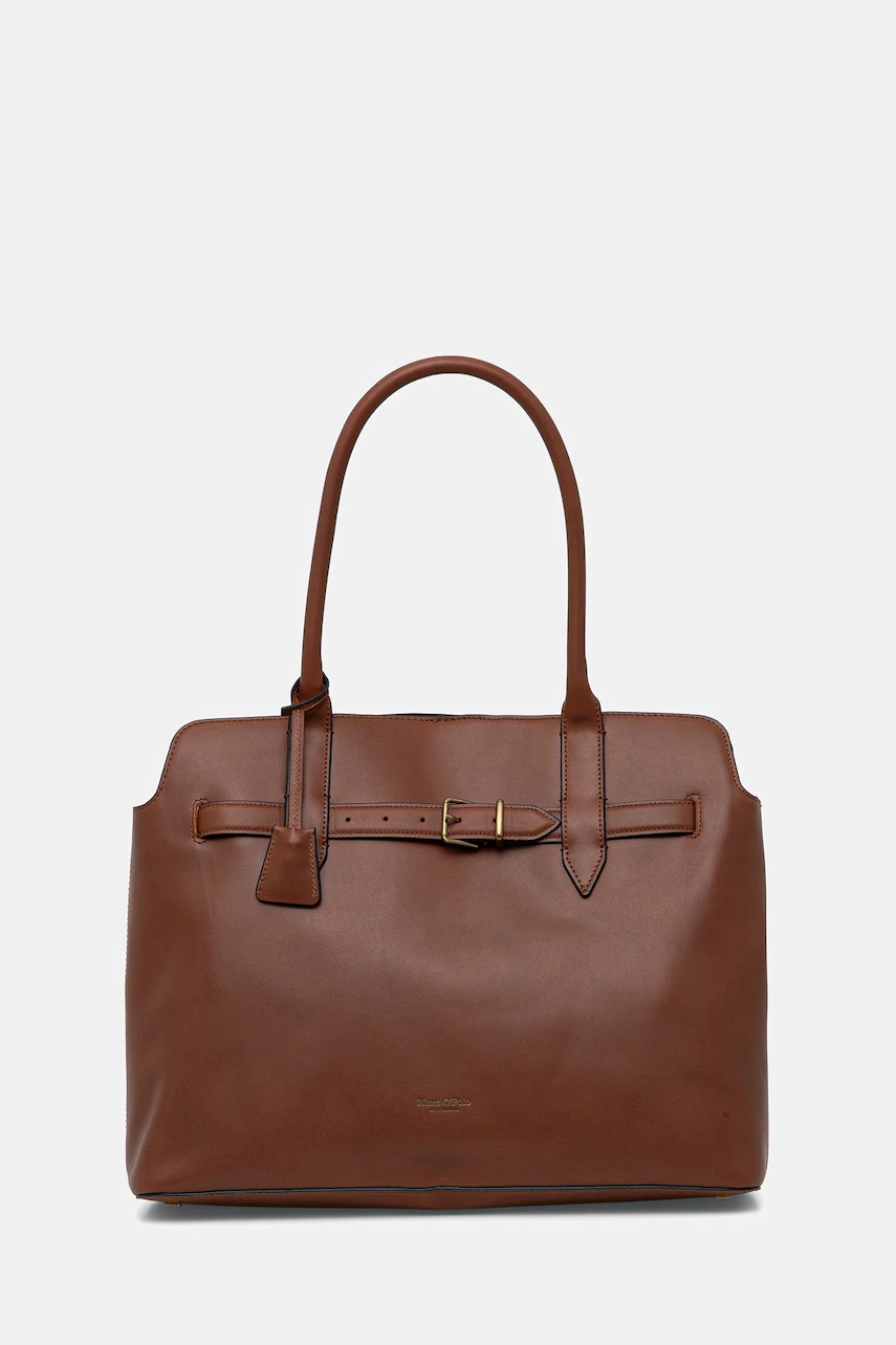 Marc O'Polo poșetă de piele culoarea negru, 50818770301104