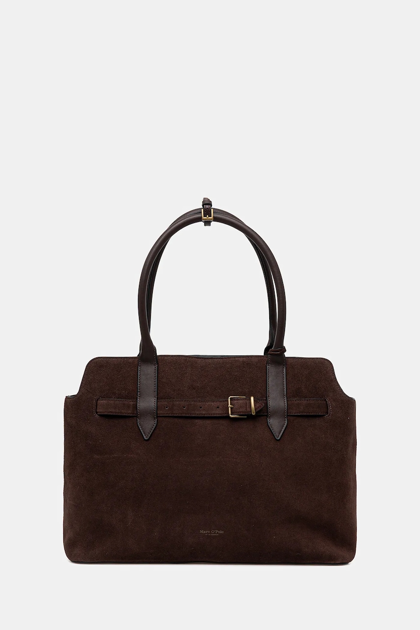 Marc O'Polo geantă de mână din piele întoarsă culoarea maro, 50818770301304