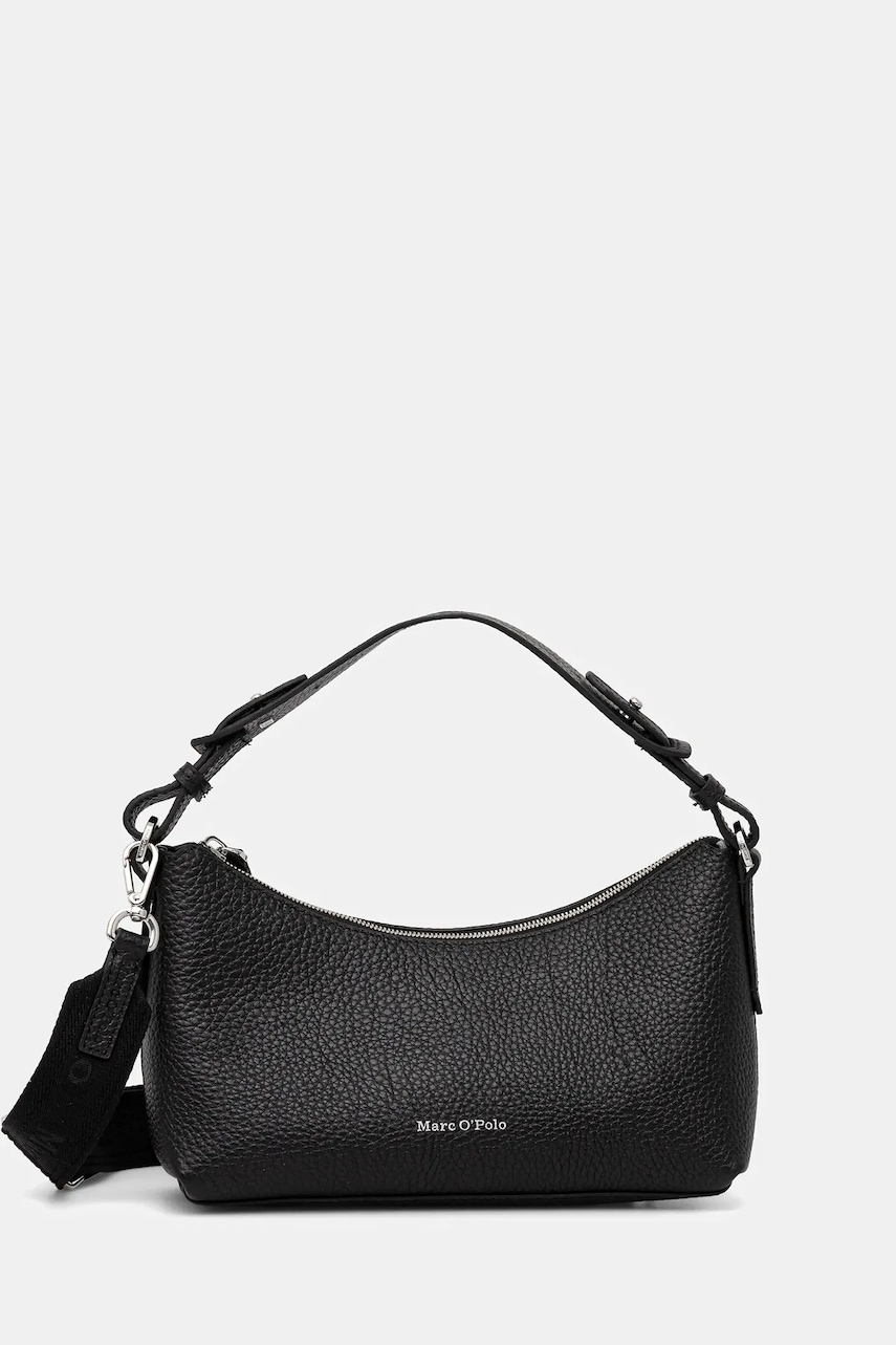 Marc O'Polo poșetă de piele culoarea negru, 50819650801109