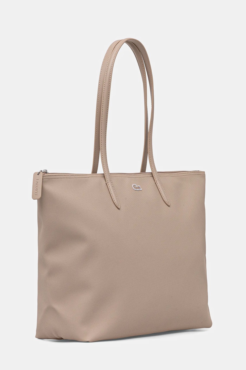 Τσάντα Lacoste χρώμα: μπεζ, NF1888PK φωτογραφία