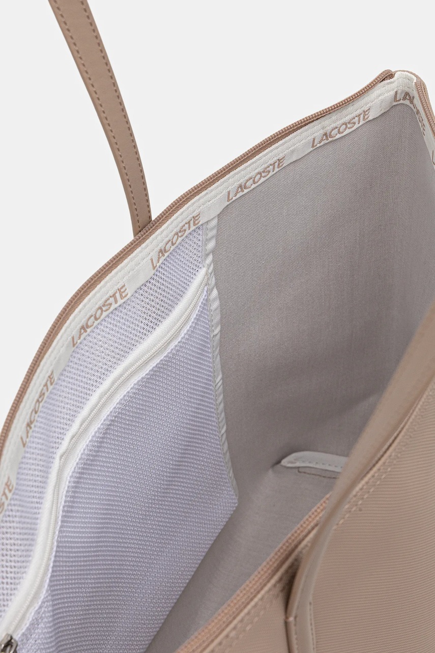 Τσάντα Lacoste χρώμα: μπεζ, NF1888PK φωτογραφία