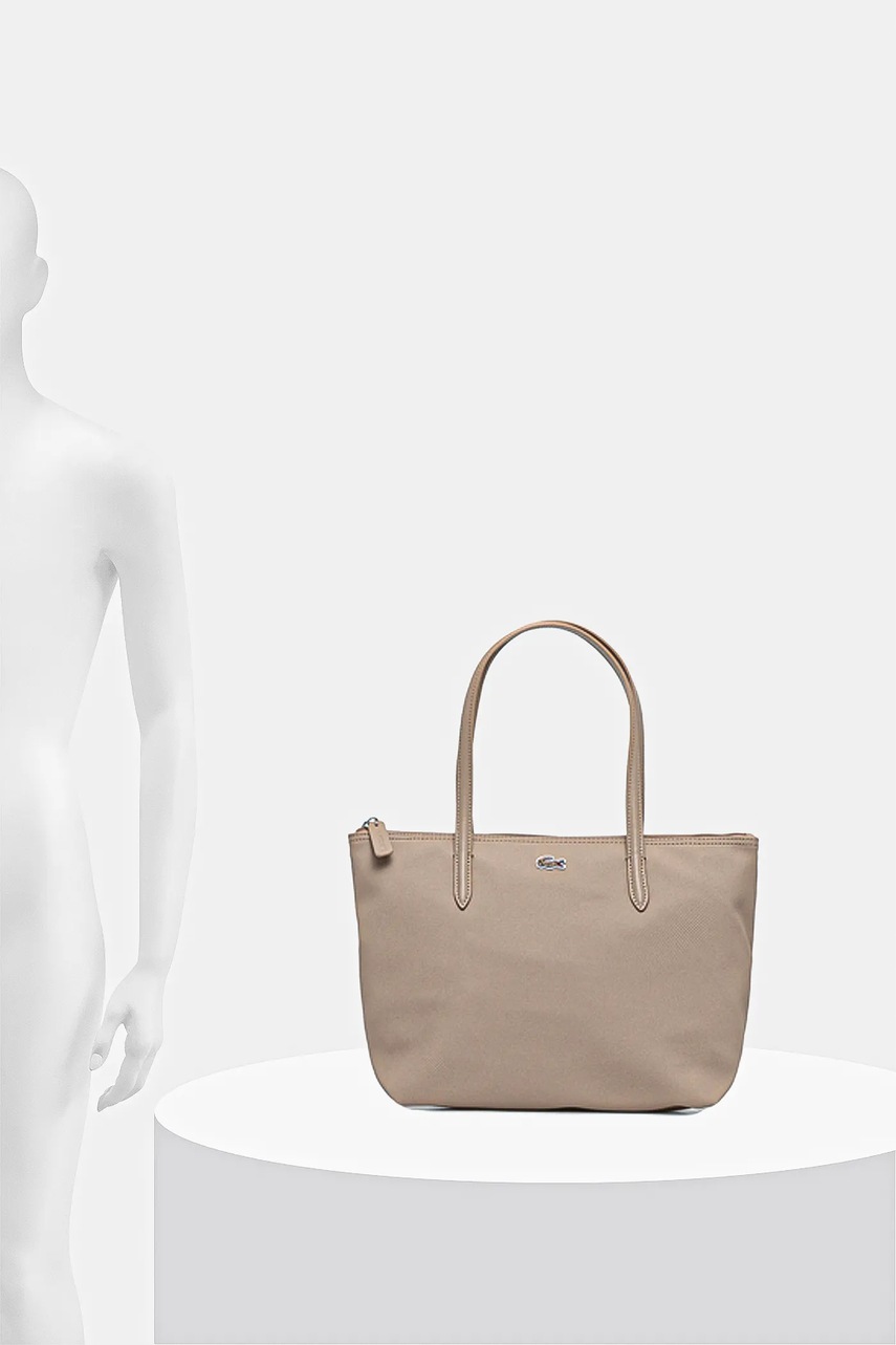 Τσάντα Lacoste χρώμα: μπεζ, NF2037PK φωτογραφία