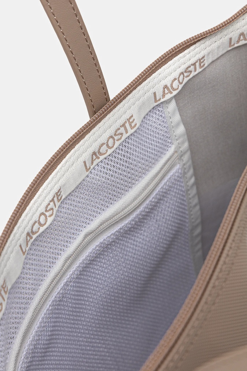 Τσάντα Lacoste χρώμα: μπεζ, NF2037PK φωτογραφία