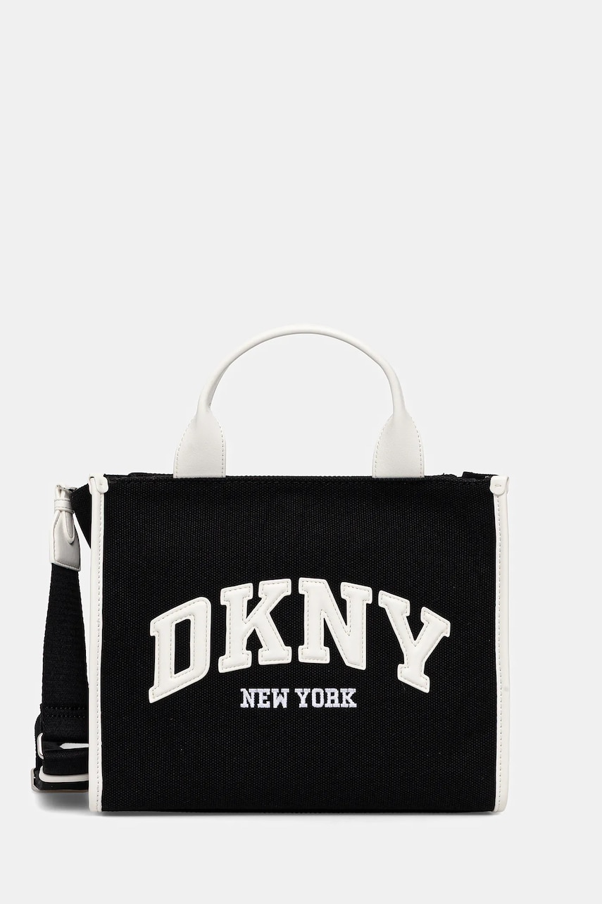 Dkny geantă de bumbac culoarea negru, R52AGR57