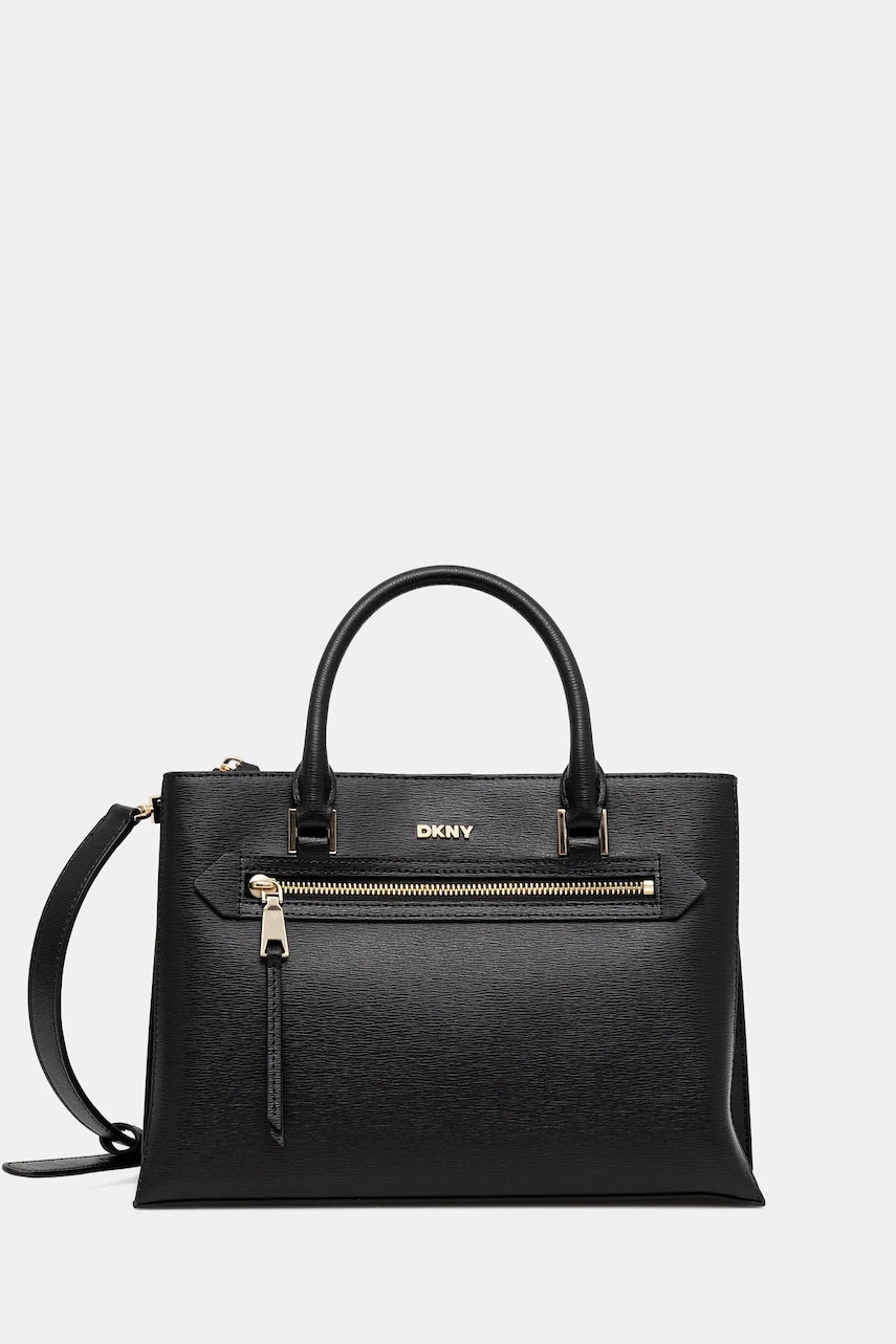 Dkny poșetă de piele culoarea negru, R52D3K46
