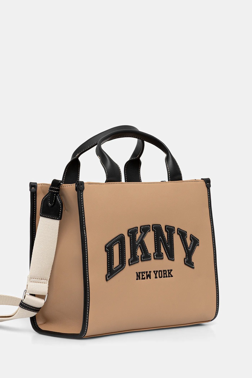 Τσάντα Dkny χρώμα: καφέ, R52AZR57 φωτογραφία