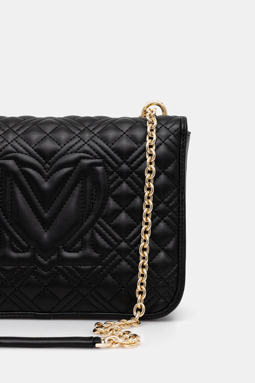 Τσάντα Love Moschino χρώμα: μαύρο, JC4000PP1NLA0000 φωτογραφία