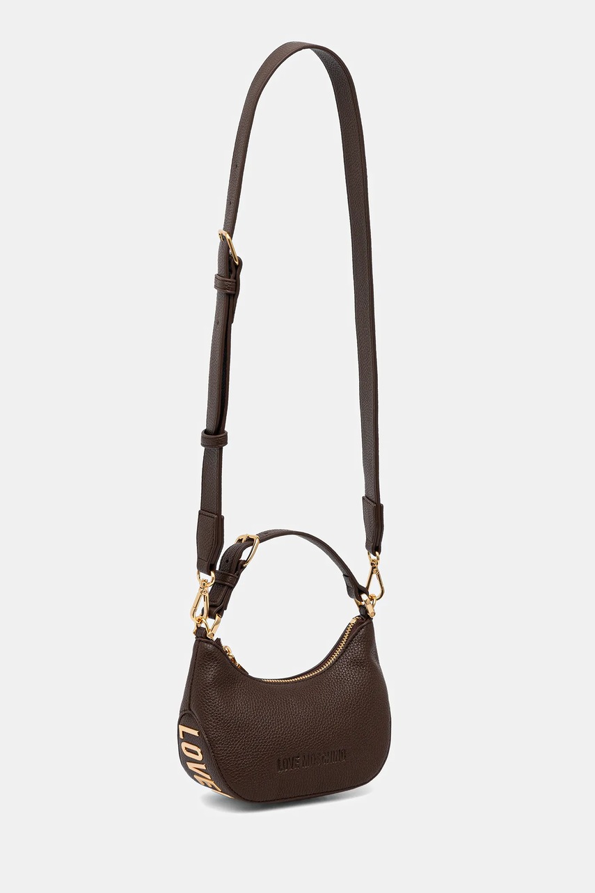 Τσάντα Love Moschino χρώμα: καφέ, JC4019PP1NLT0301 φωτογραφία
