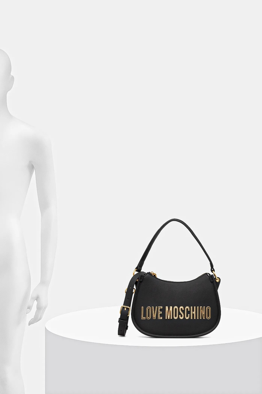 Τσάντα Love Moschino χρώμα: μαύρο, JC4027PP1NKD0000 φωτογραφία