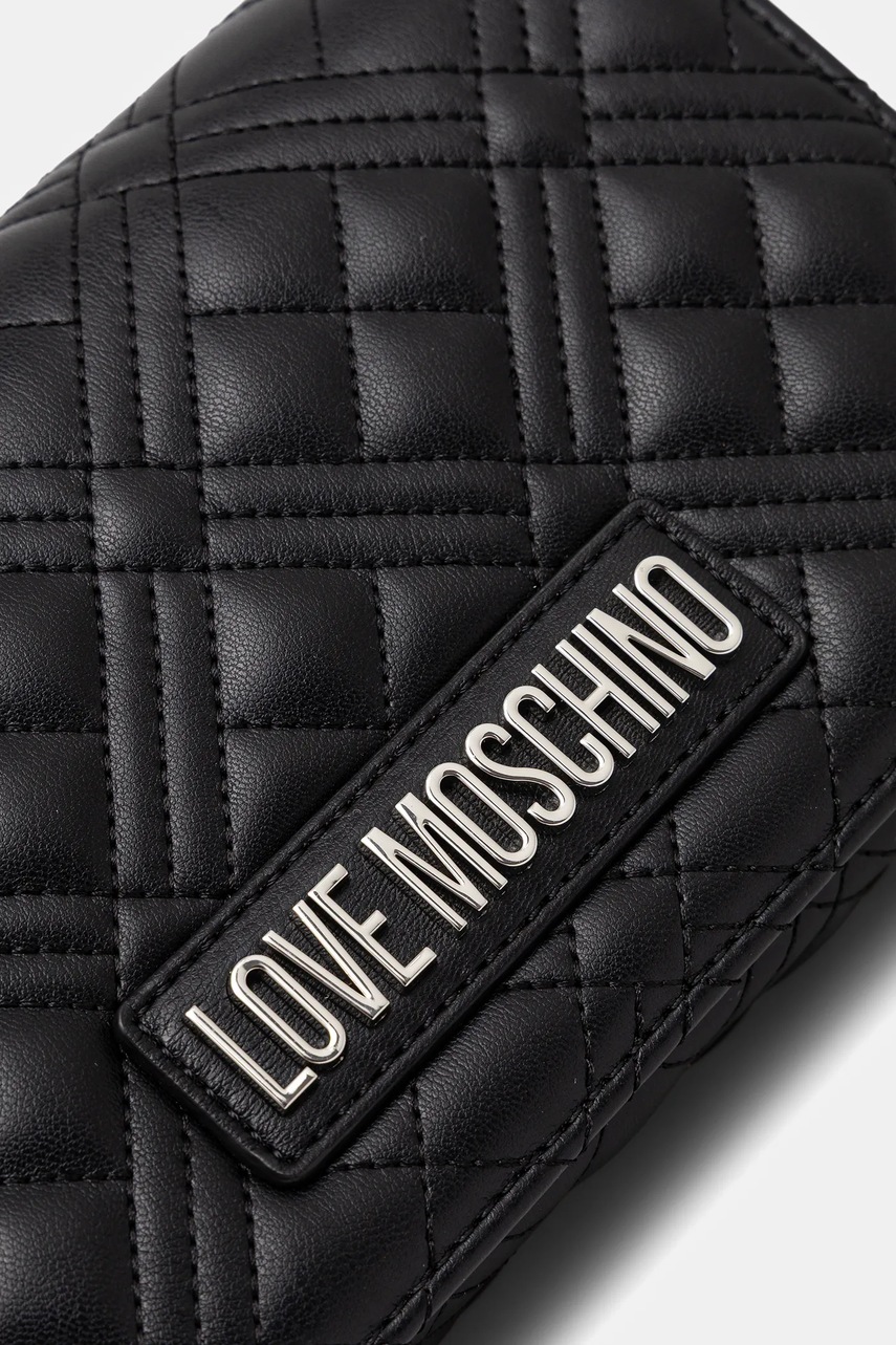 Τσάντα Love Moschino χρώμα: μαύρο, JC4079PP1NLA000B φωτογραφία