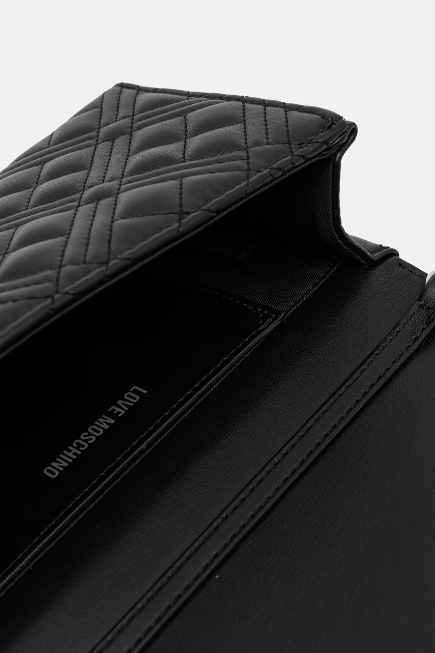 Τσάντα Love Moschino χρώμα: μαύρο, JC4079PP1NLA000B φωτογραφία