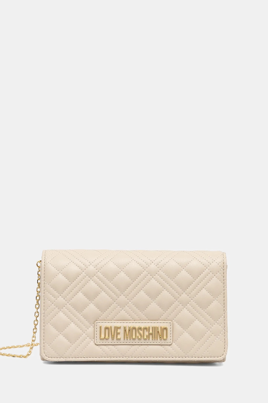 Love Moschino poșetă culoarea bej, JC4079PP1NLA0110